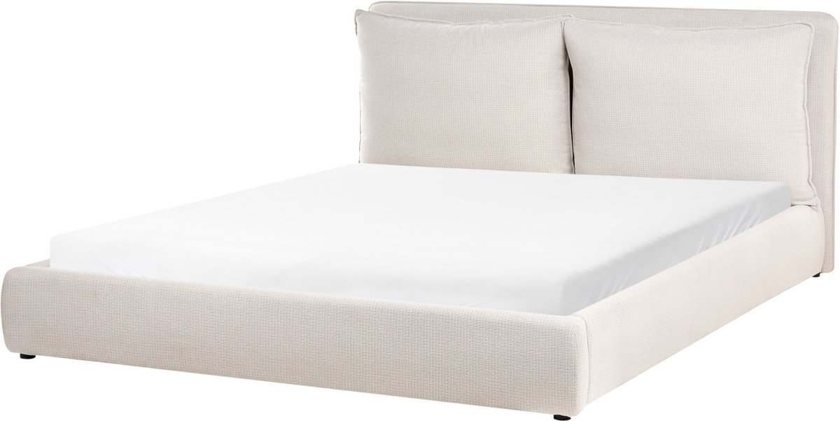Beliani BAJONNA - Waterbed - Beige - 180 x 200 cm - Polyester