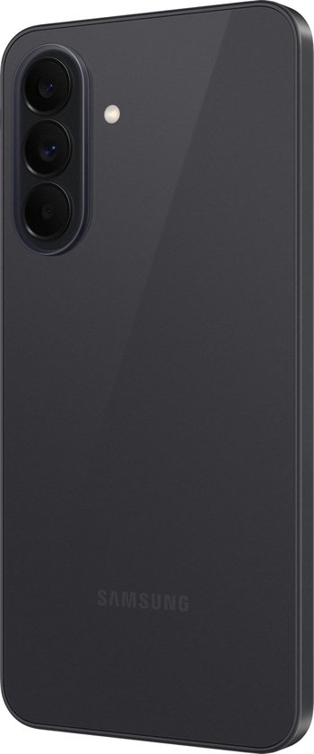 Zijkant van de Samsung Galaxy A37 5G in het zwart.