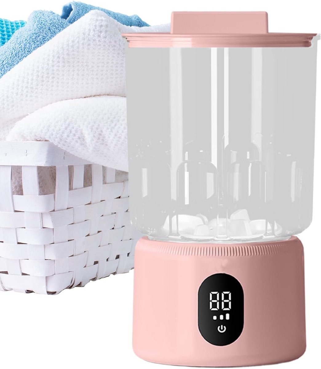 Onderbroek Wasmachine - Mini Wasmachine - Draagbaar Wassen - Draadloos Ontwerp - 14x14x14cm