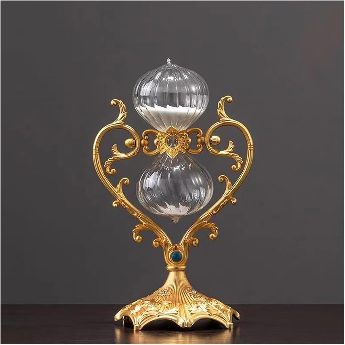 Grote Zandloper - Tijdmeting Decoratie - Koken Spelletjes - 30 Minuten Timer - 27x16.5 cm - Goud