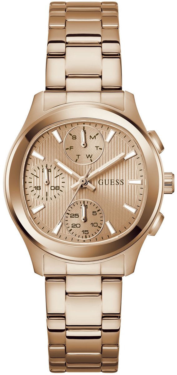 Guess Birdie Quartz Analoog Horloge Roze Gouden Toon Kast: 100% Roestvrij Staal | Armband: 100% Roestvrij Staal 36 mm GW1031L2, GW1031L3, GW1031L4, GW1031L5, GW1031L6