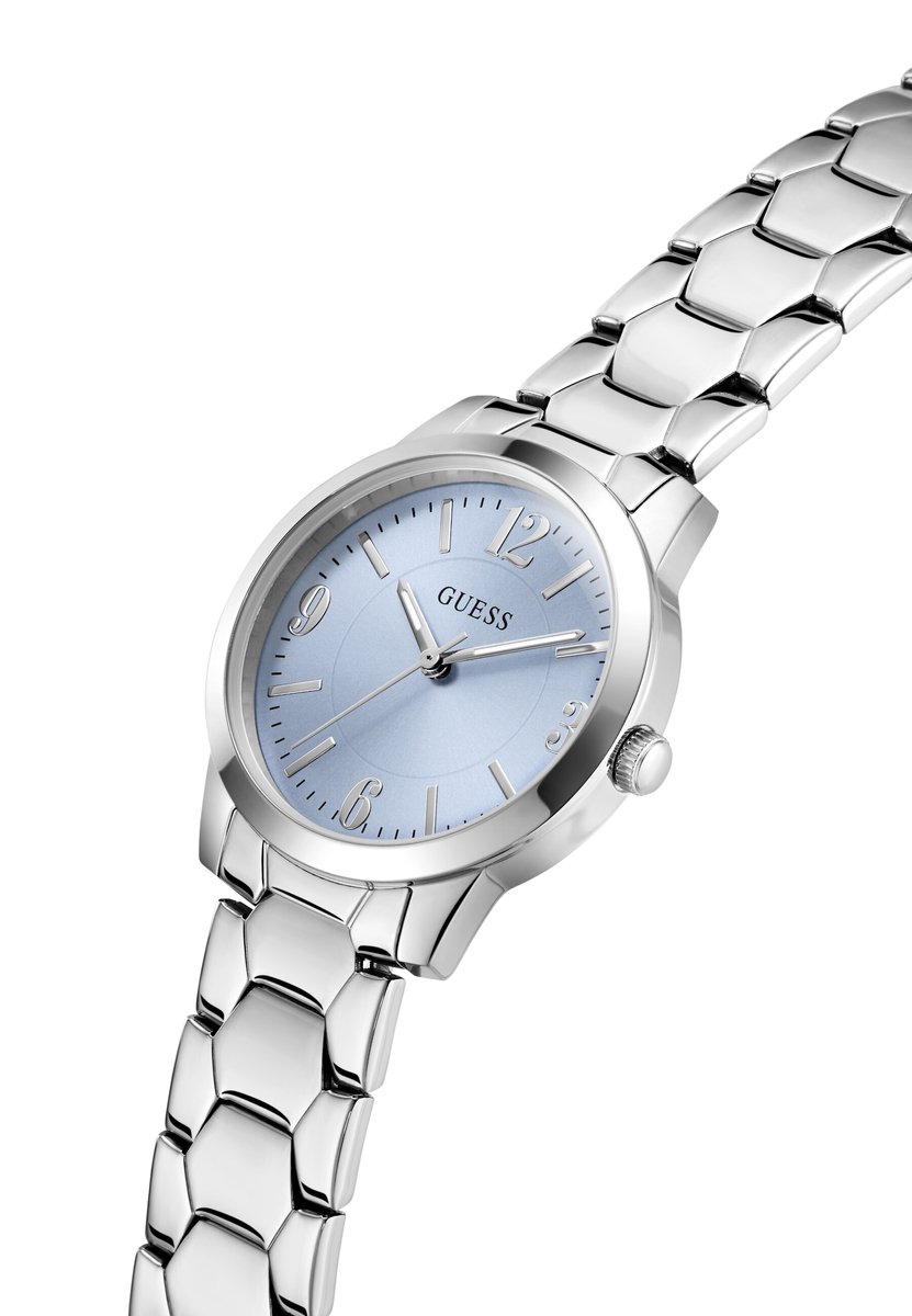 Guess Winni Quartz Analoog Horloge Zilveren Toon Kast: 100% Roestvrij Staal | Armband: 100% Roestvrij Staal 34 mm GW1028L1, GW1028L2