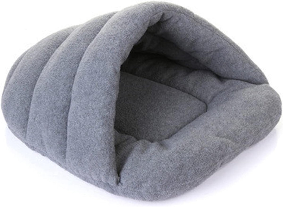 Huisdier Mand - Hondenmand Kattenmand - Warm Slapen - Zachte Polar Fleece - Maat L - Grijs