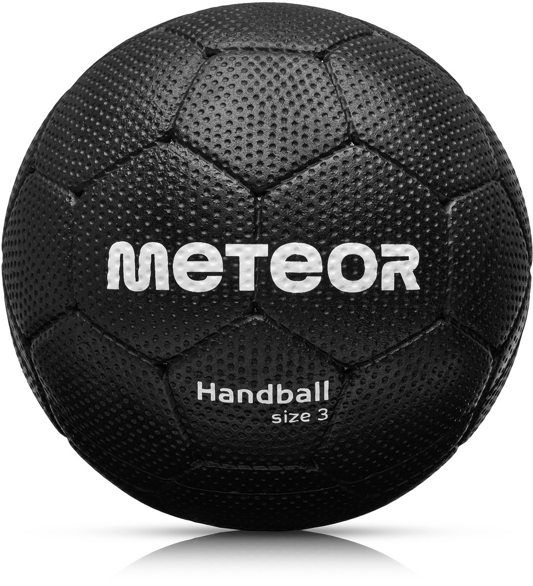 Meteor - Handbal Magnum - Maat 3 - Zwart - Schuimrubber - Goede grip - Voor training