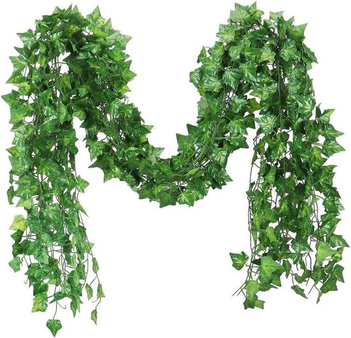 6 stuks Kunstmatige Klimop Guirlande 2 meter - Groene Kunststof Hangplant voor Muurdecoratie - Ideaal voor Bruiloften, Feesten & Thuisdecoratie