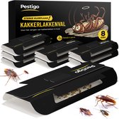 Pestigo® Kakkerlakkenval - Insectenvallen met Lijmformule - 8 Stuks - Geurloos en Chemievrij - Effectief tot 4 Weken