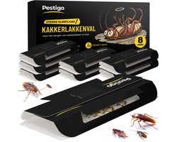 Pestigo® Kakkerlakkenval - Insectenvallen met Lijmformule - 8 Stuks - Geurloos en Chemievrij - Effectief tot 4 Weken