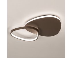Lumidora Plafondlamp 75629 - Plafonniere - STELLA - 2 Lichts - Ingebouwd LED - 30.0 Watt - 3000 Lumen - 2700 Kelvin - Bruin - Metaal - Met dimmer