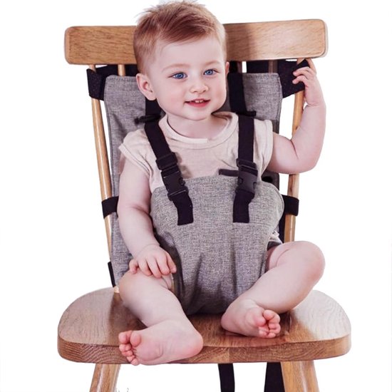 Veiligheidsgordel voor kinderstoel - Verstelbare autogordel - Babybenodigdheden - Draagbare veiligheidsgordel - Universeel voor kinderen - Geschikt voor kinderen van 0-3 jaar - Grijs - 28*29 cm van Merkloos — afbeelding 3
