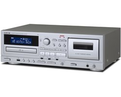 TEAC AD-850-SE CD & Cassettespeler met USB, Zilver