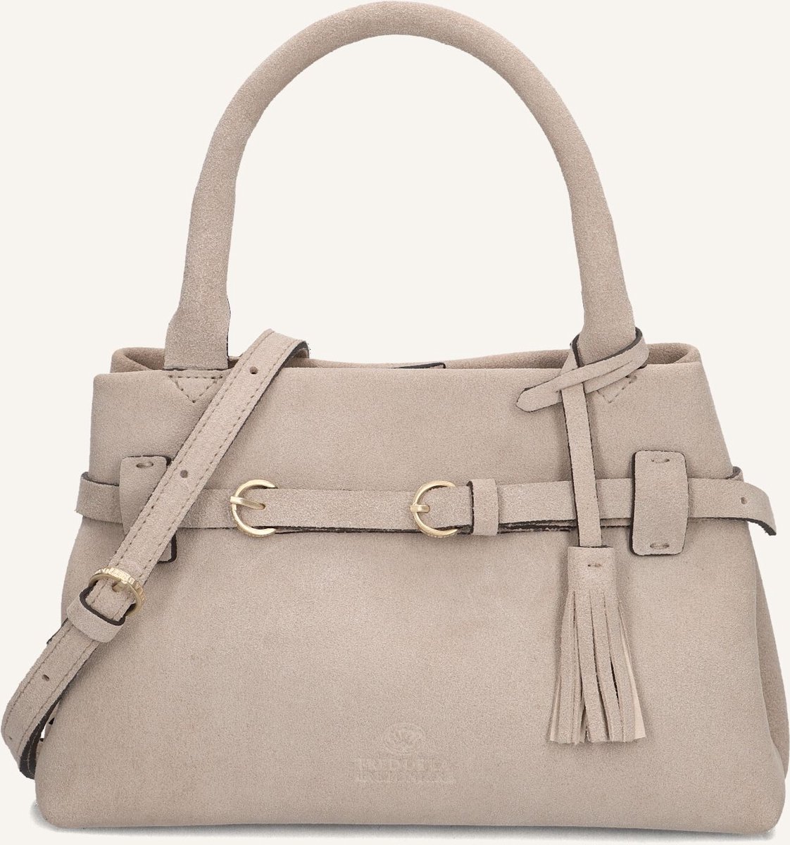 Fred De La Bretoniere Mae Mini Medium Handtas Dames - Leer - Beige