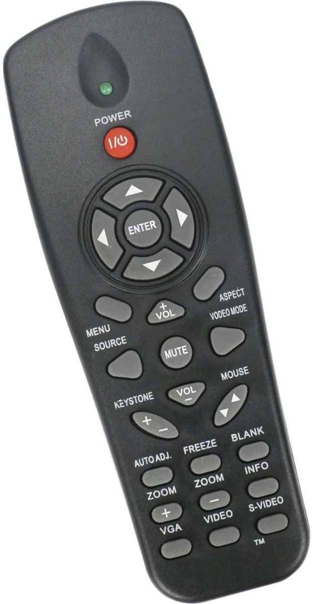 Afstandsbediening geschikt voor de DELL 1201MP beamer, vervangt IR2804 8QN01G001