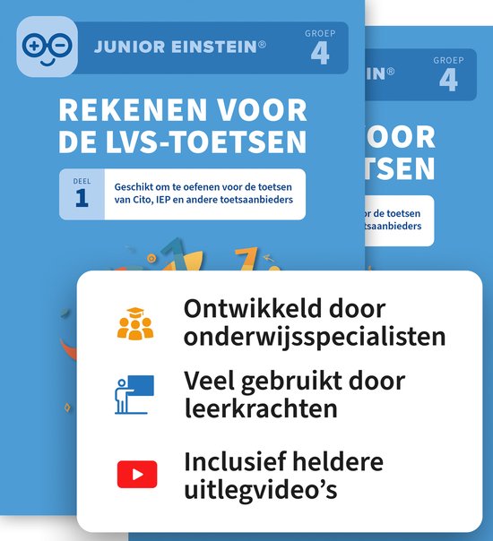 Rekenen voor de LVS-toetsen set - Deel 1 en 2 - Groep 4 - cover