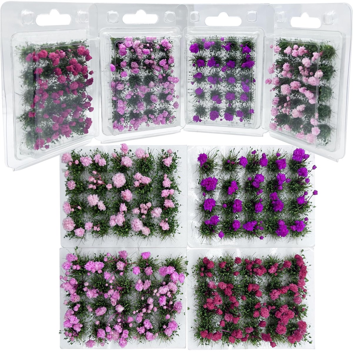 Bloemen Grasbundel - Statische Grastrommel - Set van 80 Stuks