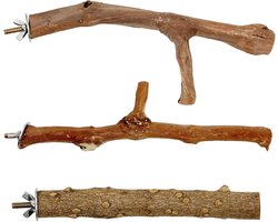 Natuurlijke Vogel Zitstokken - Speelgoed voor Papegaaien - Afmetingen 20-30 cm