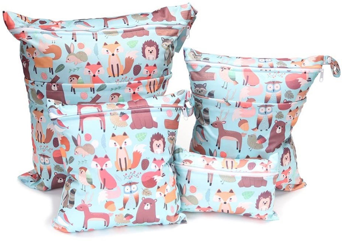 Allecto - Luierzak - 4 Stuks - Waterdichte Organizer - Multi-Functioneel - Geschikt voor Baby's - Voordelig en Herbruikbaar - Ideaal voor Baby en P...
