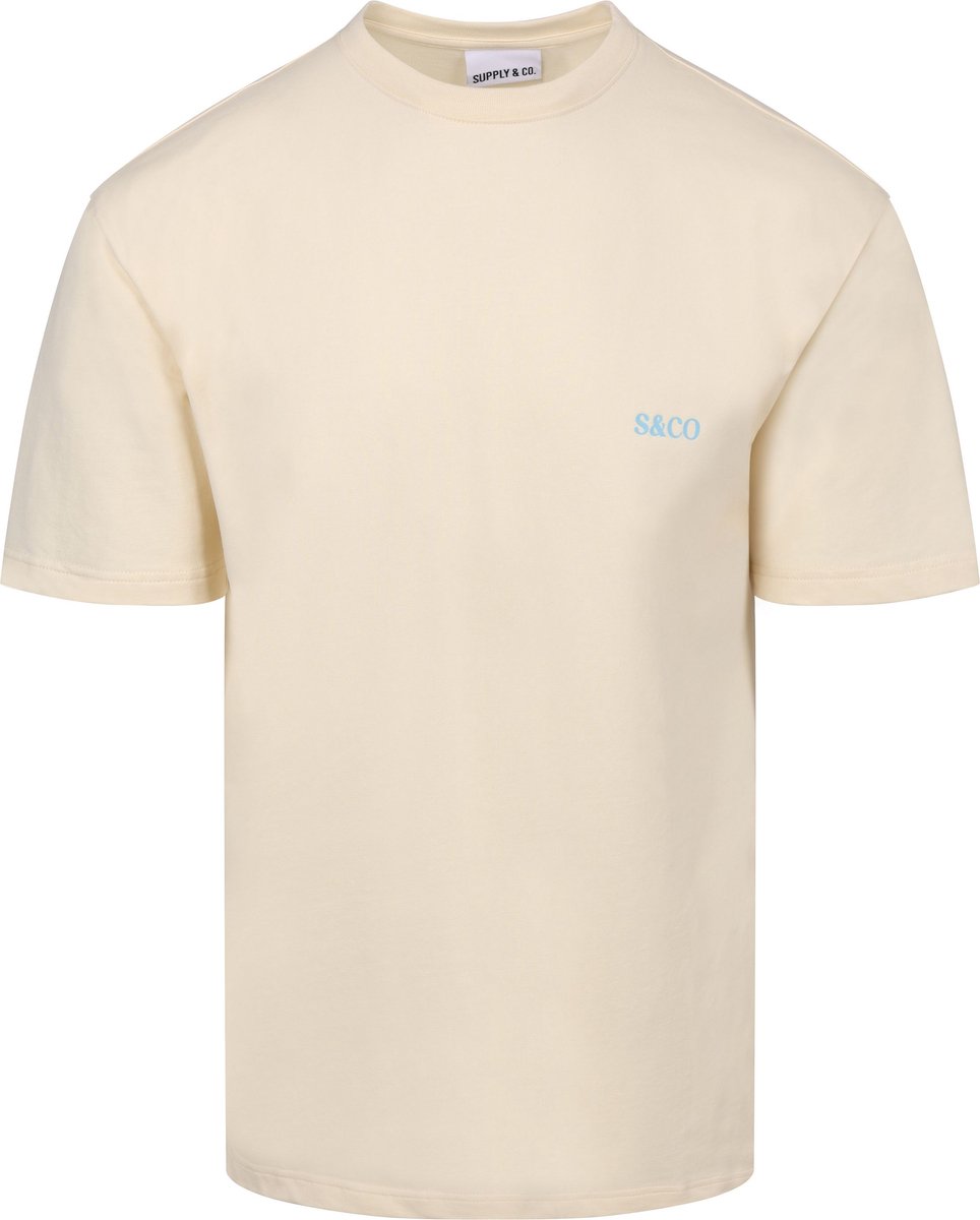Supply & Co T-Shirt Backprint Off White - Maat XL - Heren - Casual T-shirts
