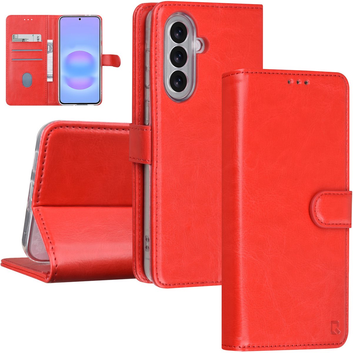 TUNIQ telefoonhoesje voor Samsung Galaxy A57 - met kaarthouders - Rood