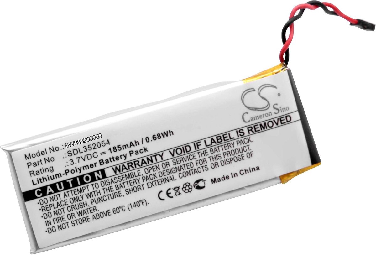 Camera Batterij - Reserve Accu - Digitale Opnames - Lithium-Polymeer Technologie - 185 mAh