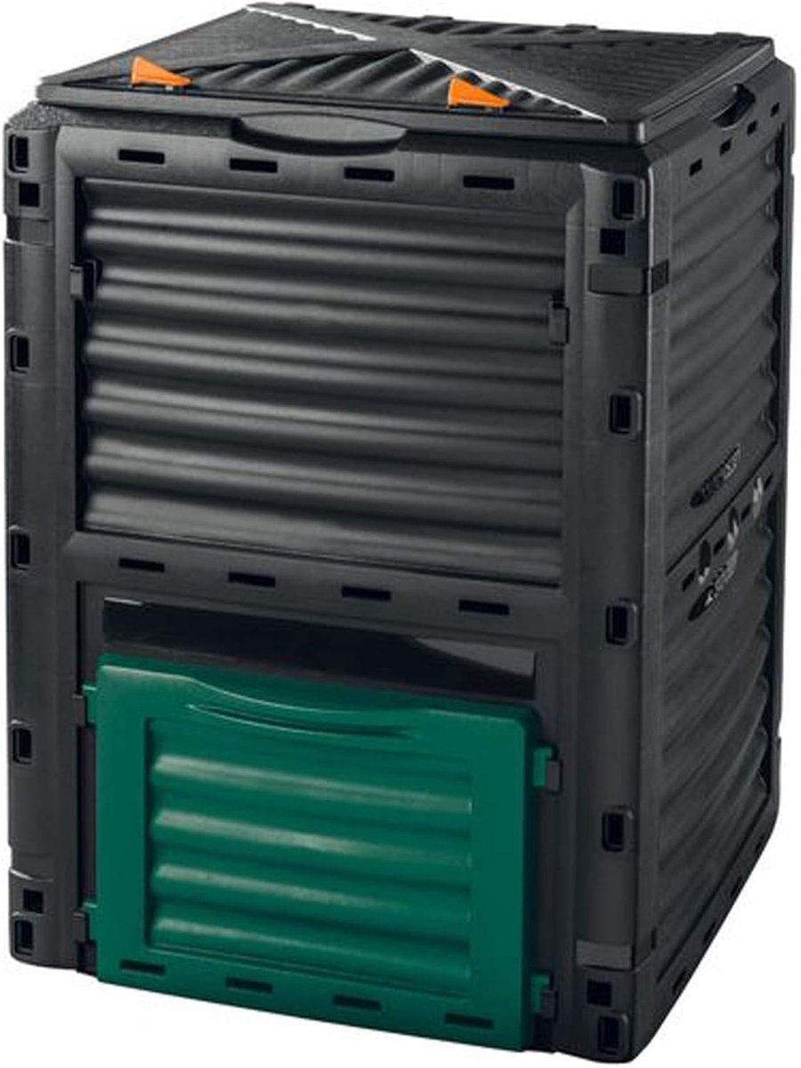 Compostbak 300L - Afvalbak Tuin - Composteren Afval - Weerbestendig Kunststof - 61x83x61cm