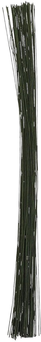 Papier Omwikkeld Ijzerdraad - Flexibele Bloemendraad - Bloemstukken Maken - Roestwerende Behandeling - 398 cm Lengte - Olijfgroen