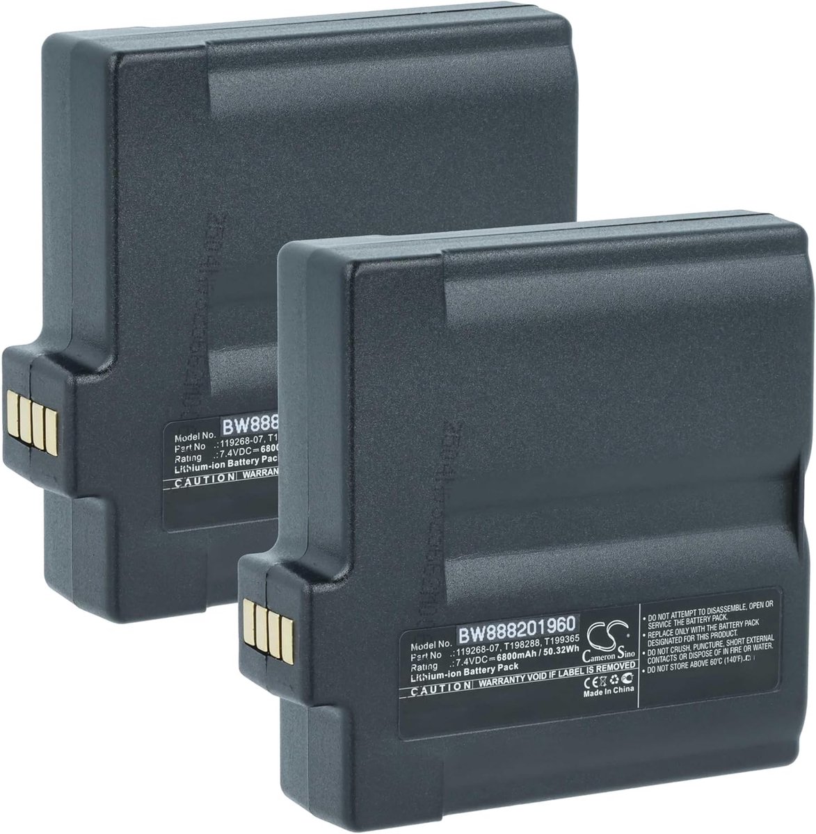 Vervangende Batterij - Reserve Batterij - Warmtecamera - Hoge Capaciteit - 6800 mAh 7.4V - Zwart
