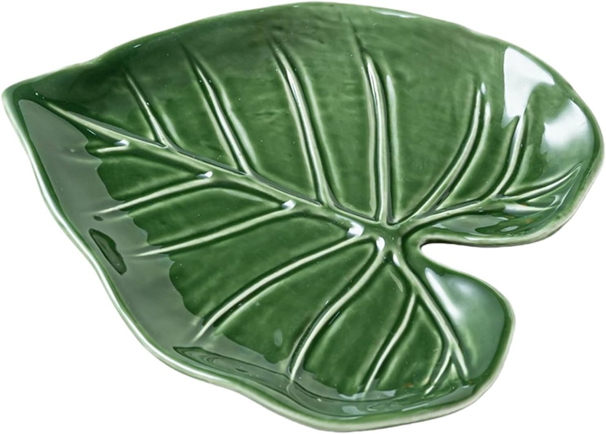 Lepelhouder - Keuken Accessoire - Aanrecht Decoratie - Bladvorm Design - 14.5 cm - Groen