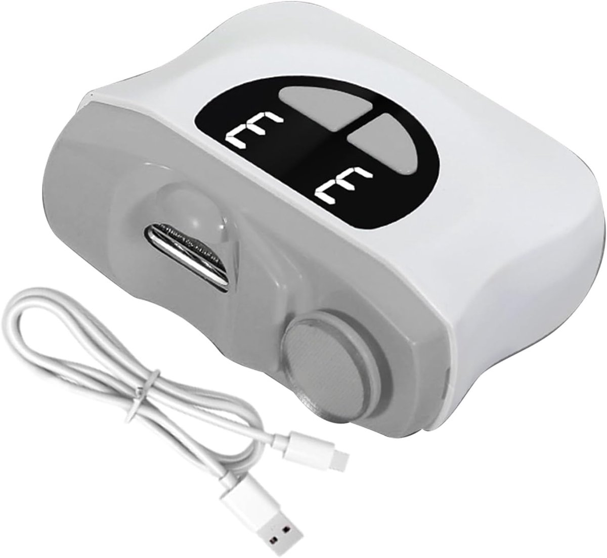 Elektrische nagelknipper - Automatische trimmer - Veilige nagelverzorging - Stil en 3 versnellingen - 7.6x8x3.15 cm - Grijs