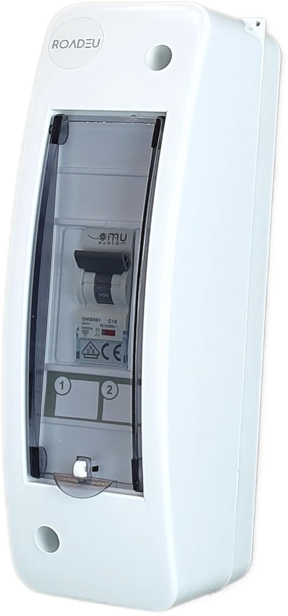 Stroomonderbreker 16A - Automatishe Zekering - Werkplaats Schuur - Fase Neutraal L1+N - 8.8 x 6.2 x 20cm
