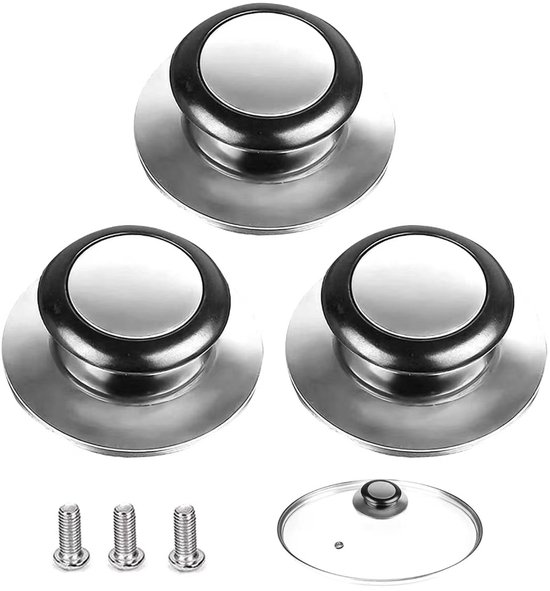 MONTERAL Couvercle Verre Universel 16 Cm – Bord Inox, Poignée Chaleur, Évent Vapeur Pour Casserole Et Poêle