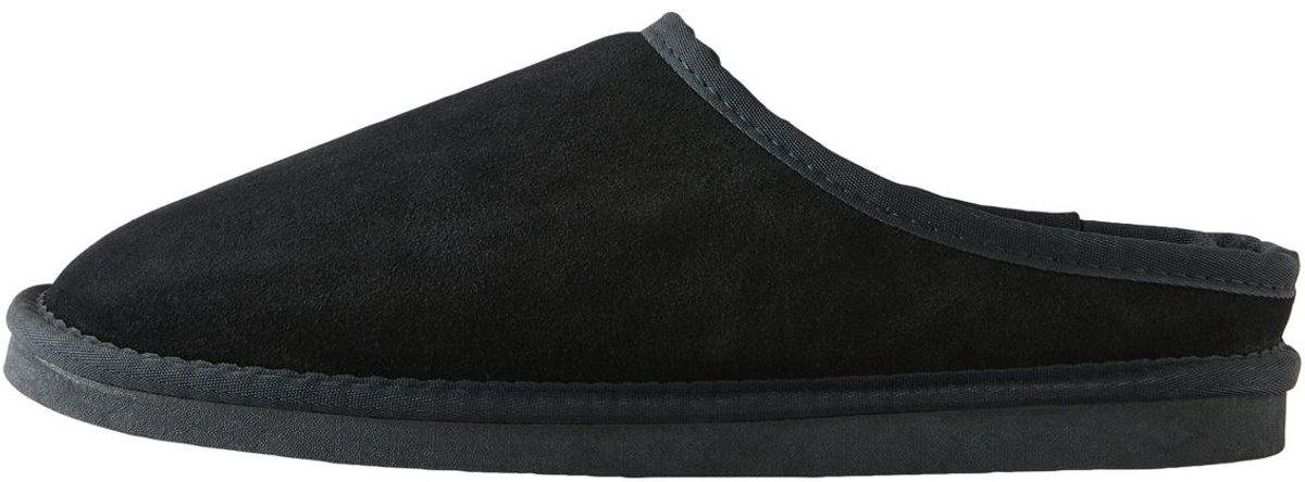 Next - Heren - Suède Signature-pantoffelmuiltjes met imitatiesuèdevoering - Zwart