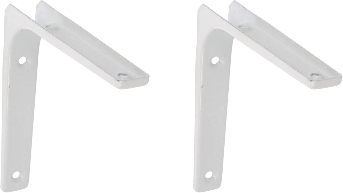Plankdragers Set - Metalen Steunen - Planken Bevestigen - L-vormig Ontwerp - 300x250 mm - Wit
