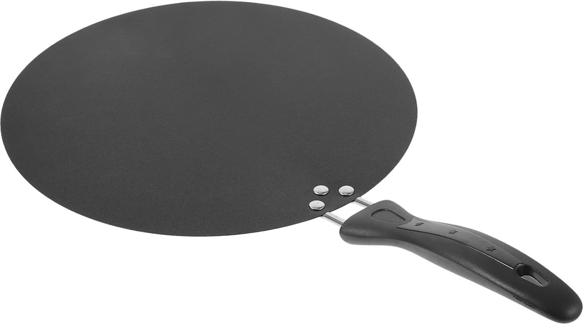 Anti-aanbakpan - Pannenkoekenpan Tortillapan - Snel Ontbijt Bakken - Ovenbestendig Handvat - 30cm Diameter - Zwart