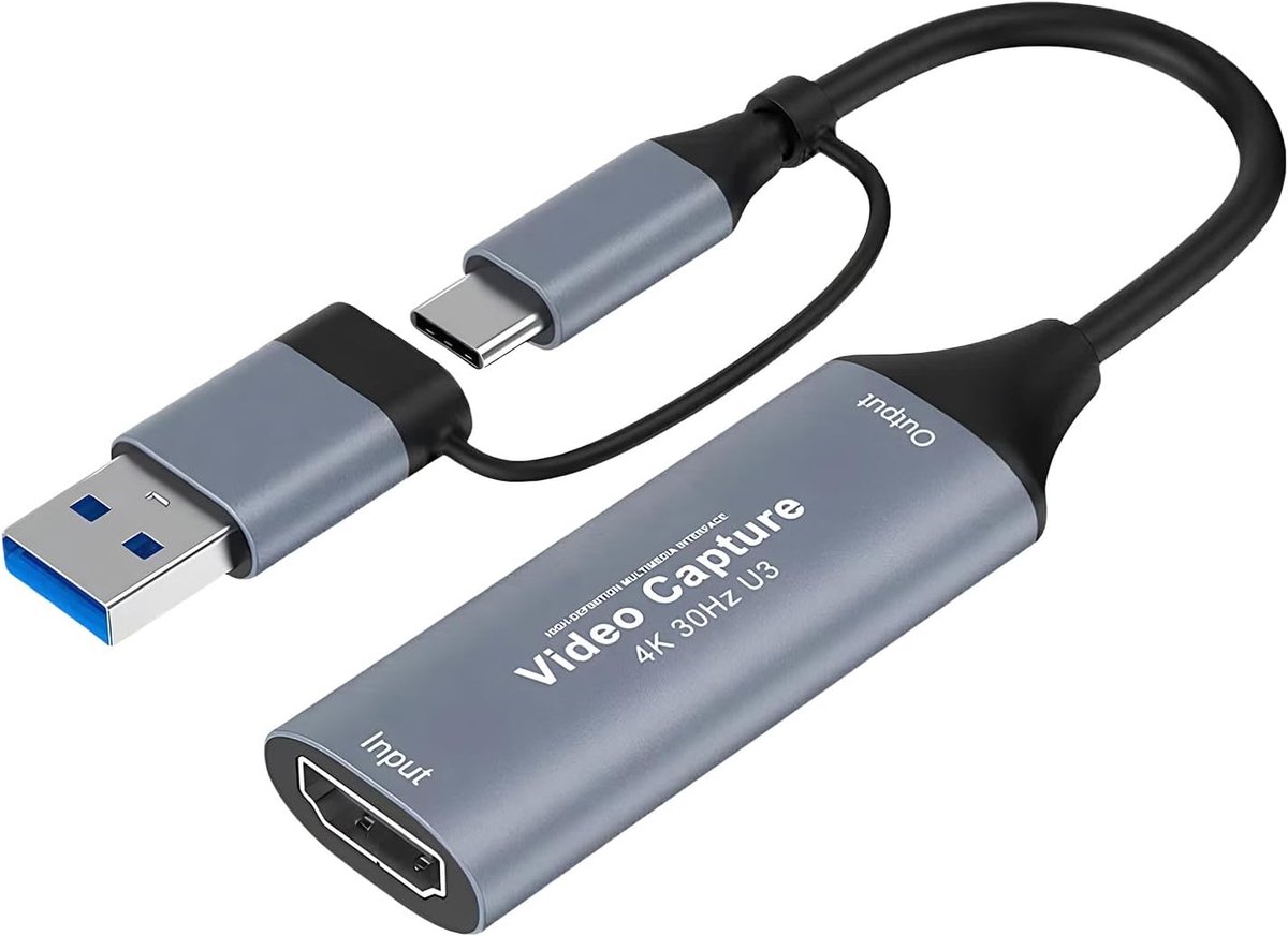 Video Opname Kaart - Audio Transfer Adapter - Real-Time Opname - Snelle USB 3.0 - 10 x 5 cm