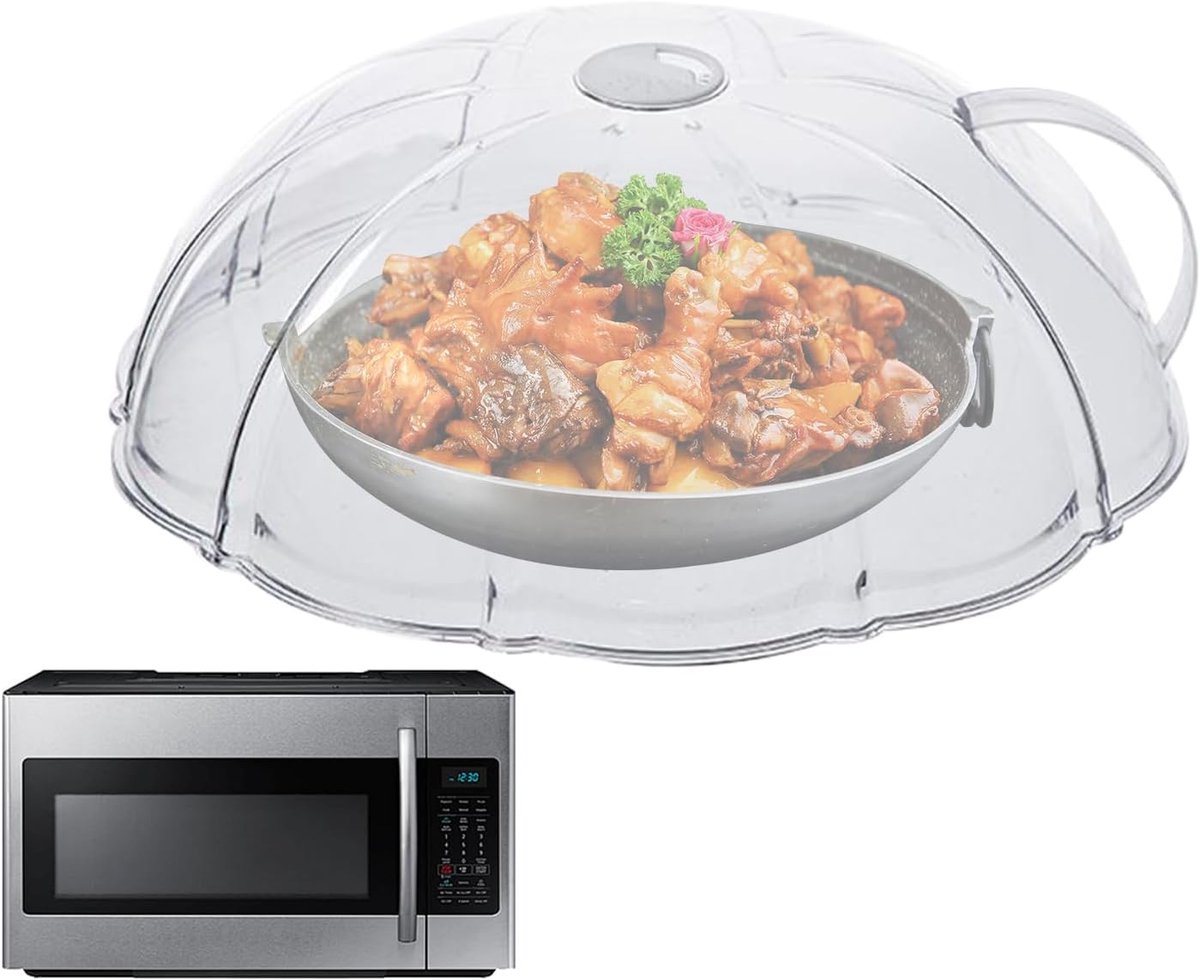 Magnetron Deksel Spatbescherming Oven Voedsel Verwarmen Hittebestendig Polycarbonaat 275cm Diameter Transparant