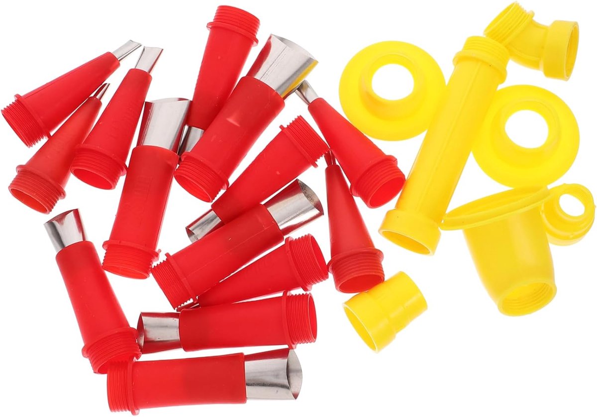 Kitgereedschap Set - Afwerking Tools - Kitklussen Uitvoeren - Roestvrijstalen Mondstukken - 111 x 3 x 3 cm - Multicolor