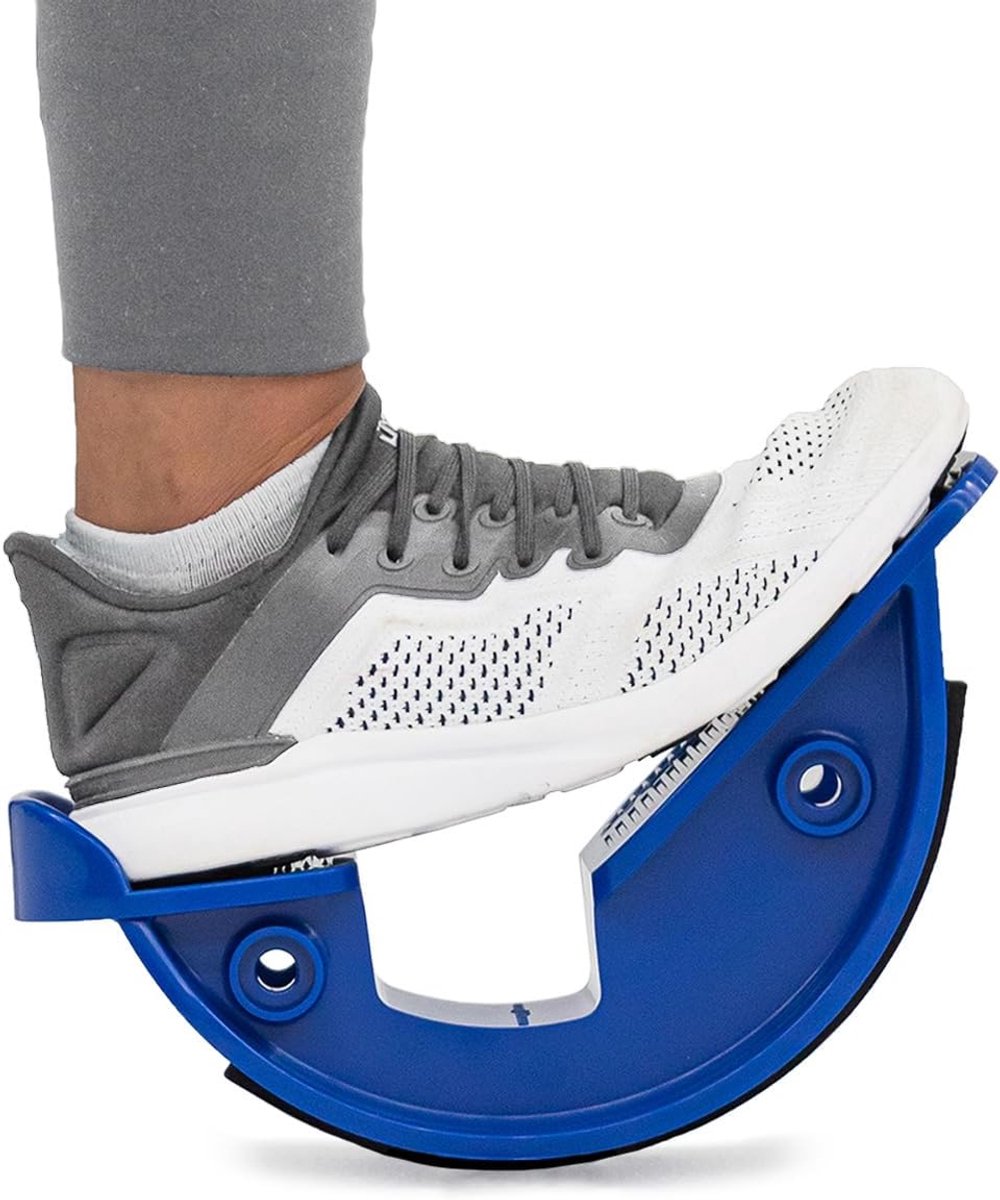 Kuitstretcher Voetsteun - Plantaire Fasciitis Hulp - Achillespees Ontlasting - Antislip Rubber Pads - 6 inch Hoogte - Blauw
