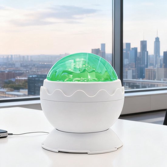 Nachtlamp Projector - Sterrenlamp Kinderkamer - Ontspannende Sfeer - Dinosaurus Ei Vorm - 10x13x10 cm — afbeelding 2