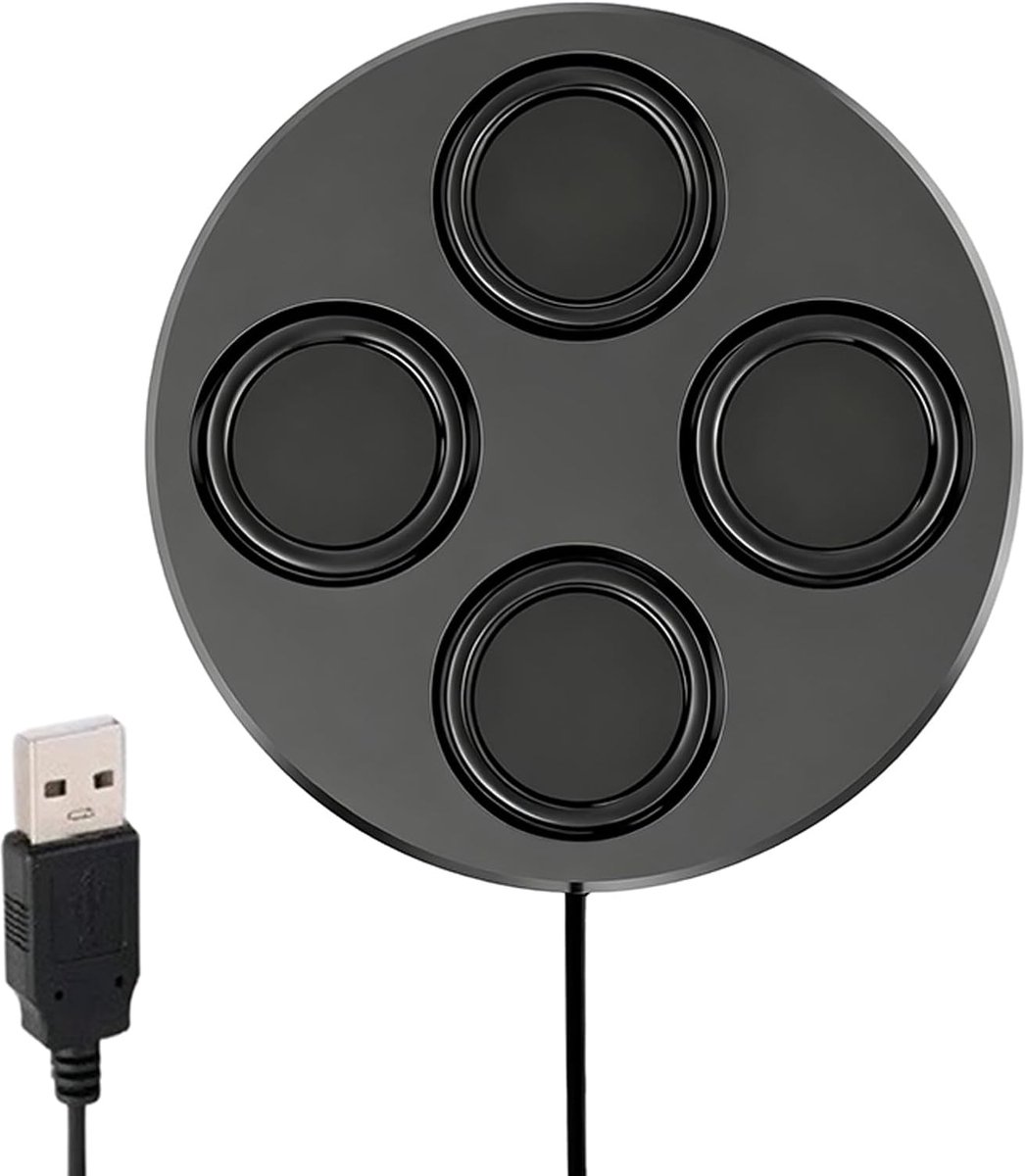 Magneet Speaker - Stereo Speler - Computer Geluid - Diepe Bass - 4 x 14 x 4 cm - Zwart