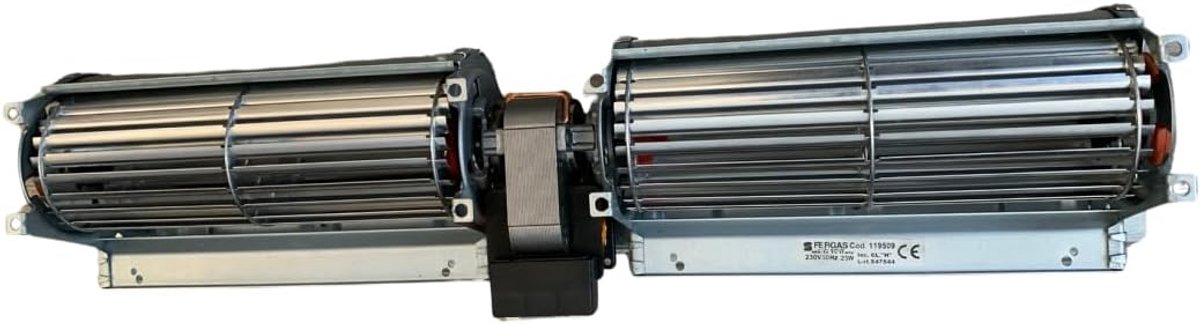 Pelletkachel Ventilator - Dubbelkanaals Onderdeel - Verwarmingssysteem Onderhoud - Hoge Temperatuur Bestendig - 60mm Diameter