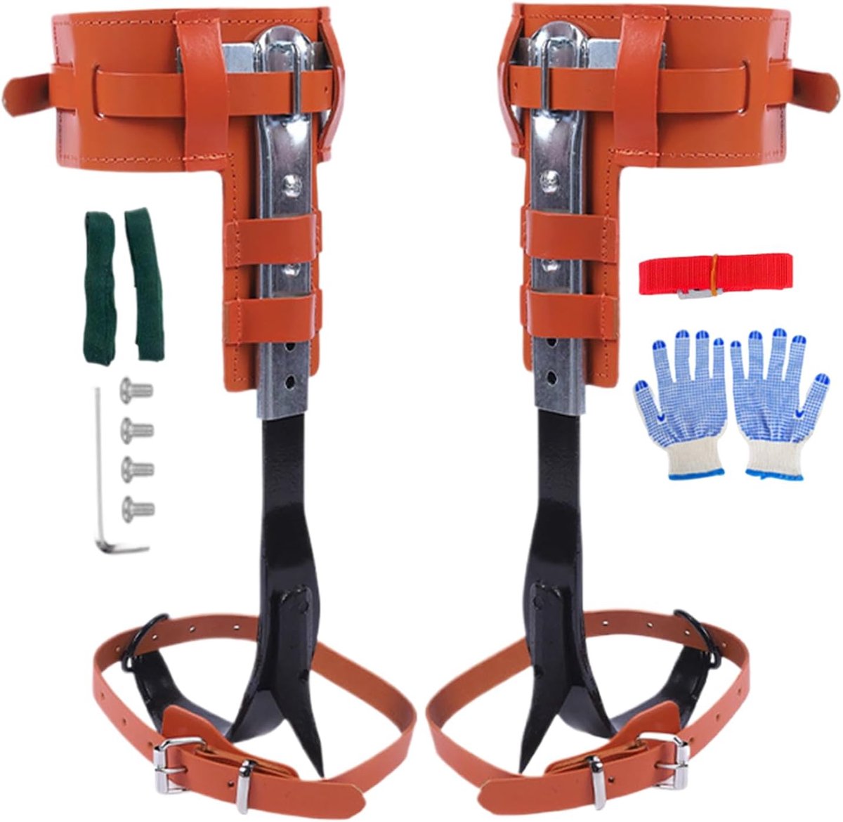 Boomklimijzer - Klimuitrusting Bomen - Boomverzorging Tuinonderhoud - Ergonomische Hoogte-aanpasbaar - 40-46 cm - Zwart
