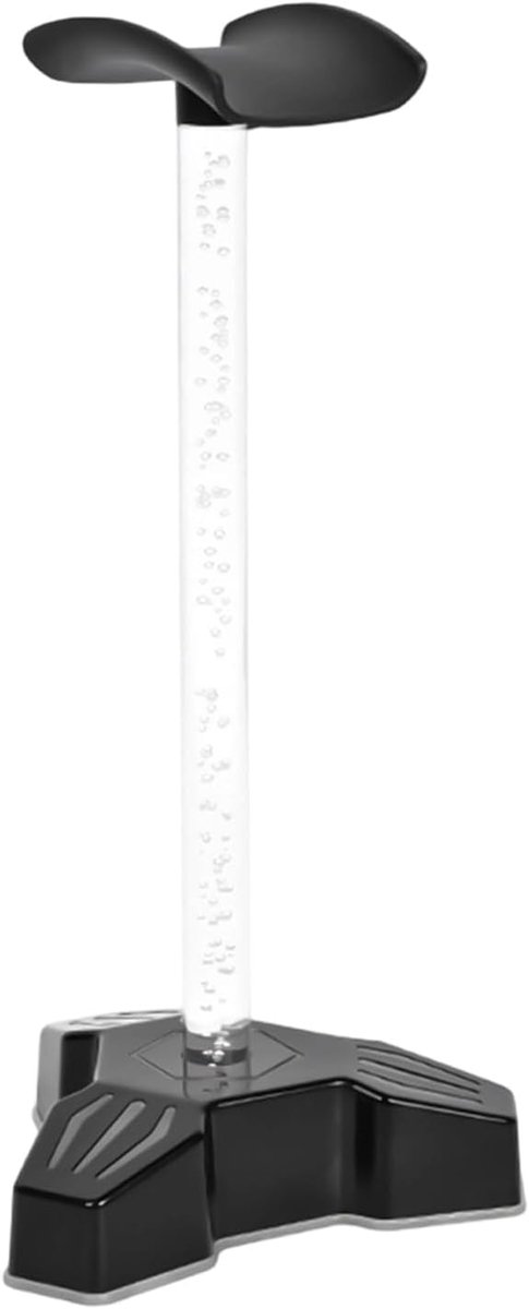 Hoofdtelefoonstandaard - Headset Houder - Bureau Organisatie - Geïntegreerde Oplader - 27.5 cm Hoog - Zwart