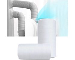 Afvoerslang Airco - Universele Flexibele Slang - Airco Ventilatie - Versterkt met Staaldraad - 15cm x 2m - Grijs