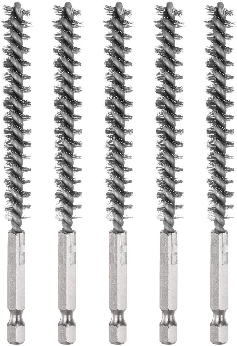 Boorborstels RVS - Reinigingsborstels - Pijpen Reinigen - Gedraaide Draad - 9 mm Diameter