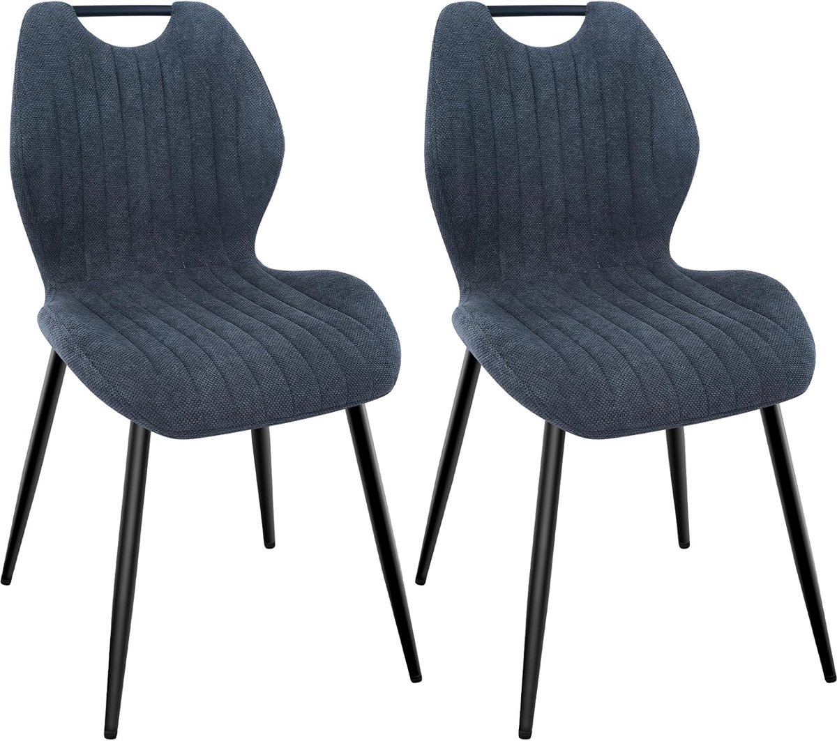 Eetkamerstoelen Set - Gestoffeerde Stoelen - Comfortabel Zitten - Hoge Stevige Rug - 40x48