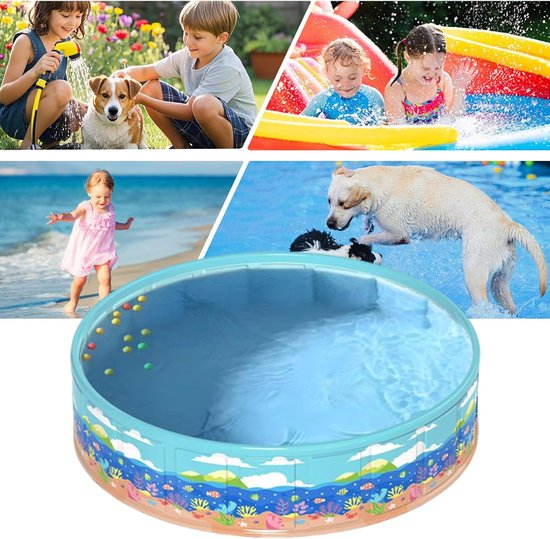 Opblaasvrij Kinderbad - Peuterbad Tuin - Waterpret Buiten - Opvouwbaar Zonder Pomp - 90 tot 160cm Breed — afbeelding 5