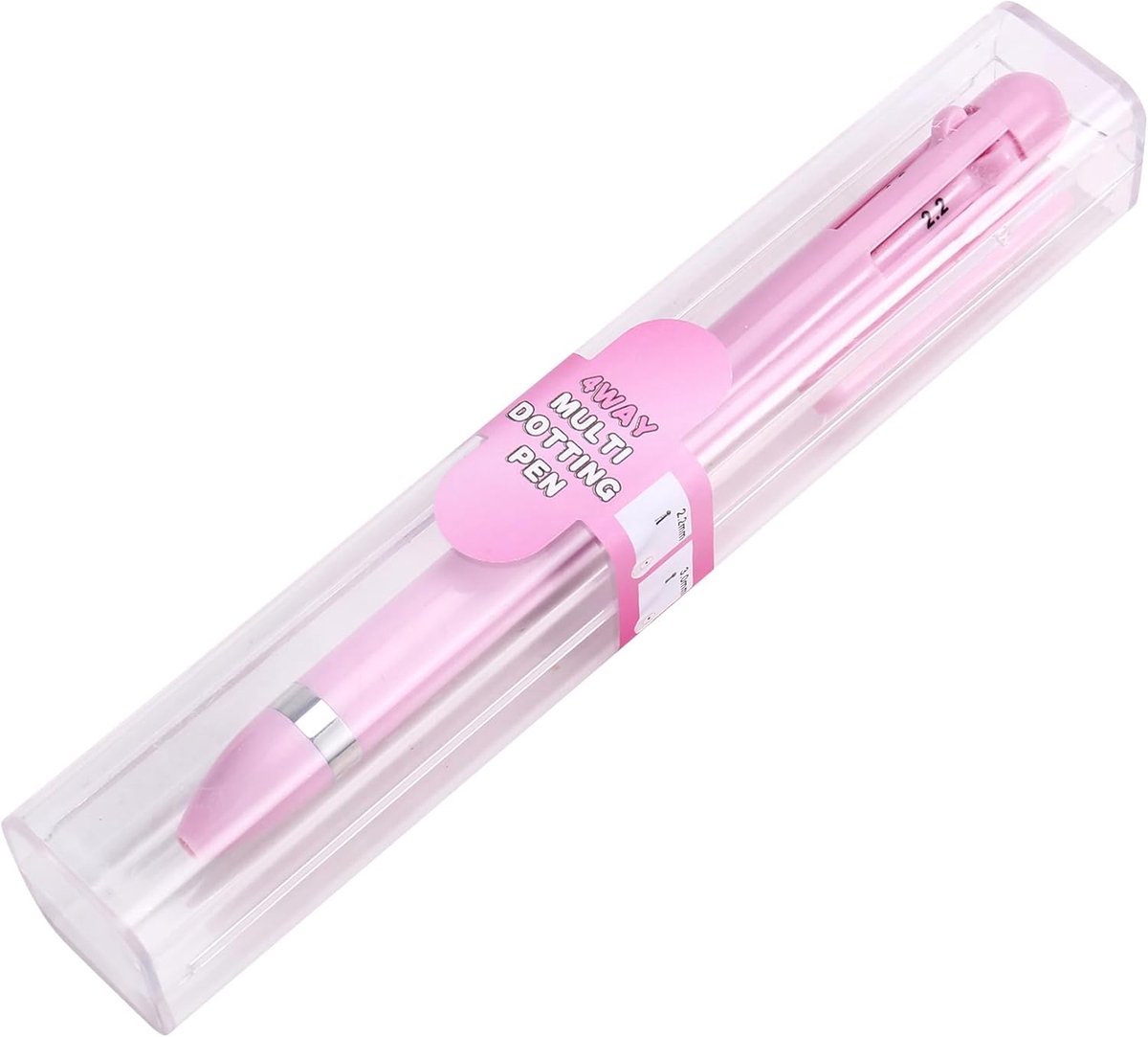 Nail Art Pen - Dotting Tool - Nageldecoratie Maken - Vier Functies - Standaard Maat - Roze