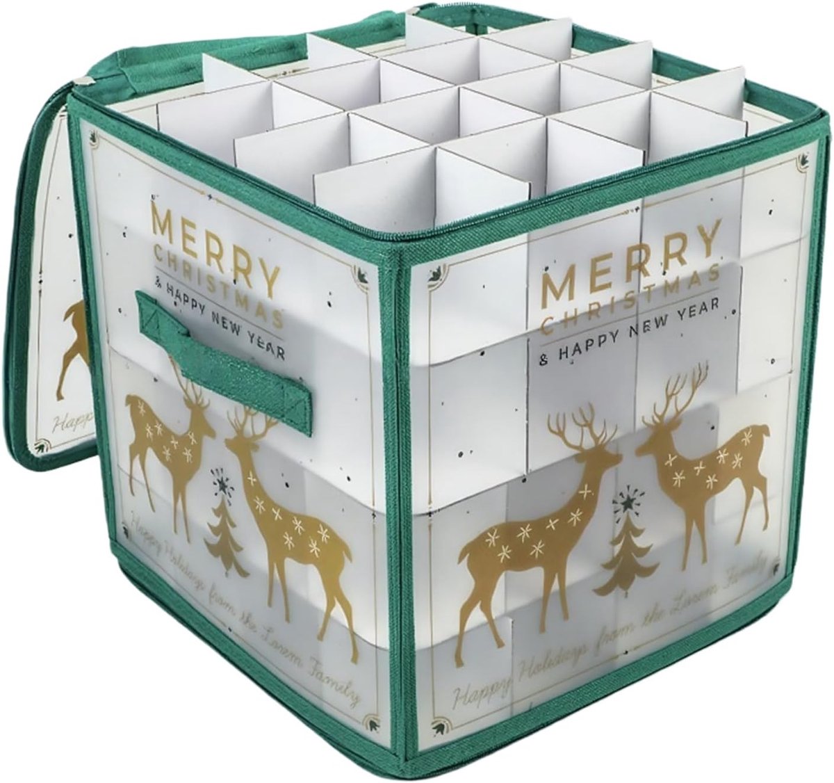 Kerstballen Organizer - Decoratie Opslag - Seizoensopslag - 64 Vaks Indeling - 32x32x1 cm