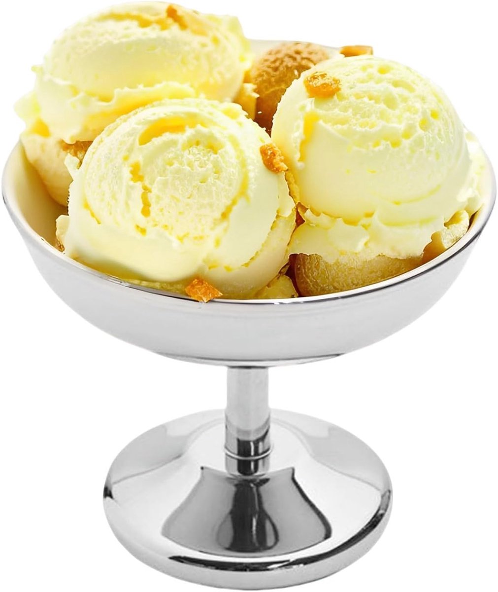 IJsbeker - Dessertschalen - Snack serveren - Roestvrij staal - 9 x 10.5 cm