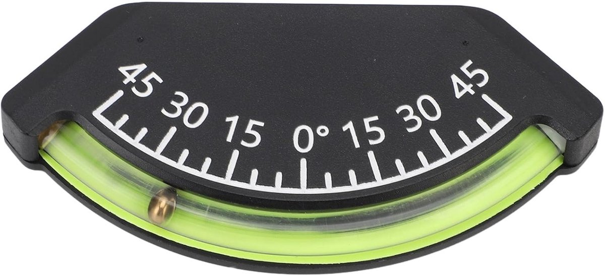 Inclinometer Meter - Waterpas Hoekmeter - Precisie Meten - Robuust Ontwerp - 8.6x4.6x2 cm - Zwart